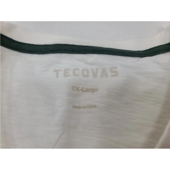 Tecovas Long Sleeve Slub Henley White Cotton Size XXL Mens NEW - Picture 3 of 9